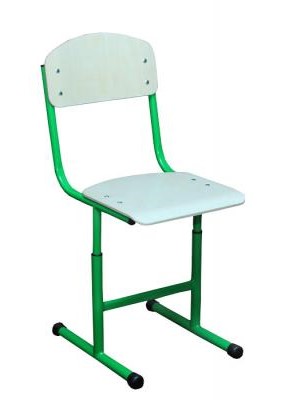 Учнівський Т-подібний стілець на круглій трубі, екологічно чиста фанера, регулюється на ростові групи №5-7(опція р.г. №4), АНШАР ГРУП (90169)